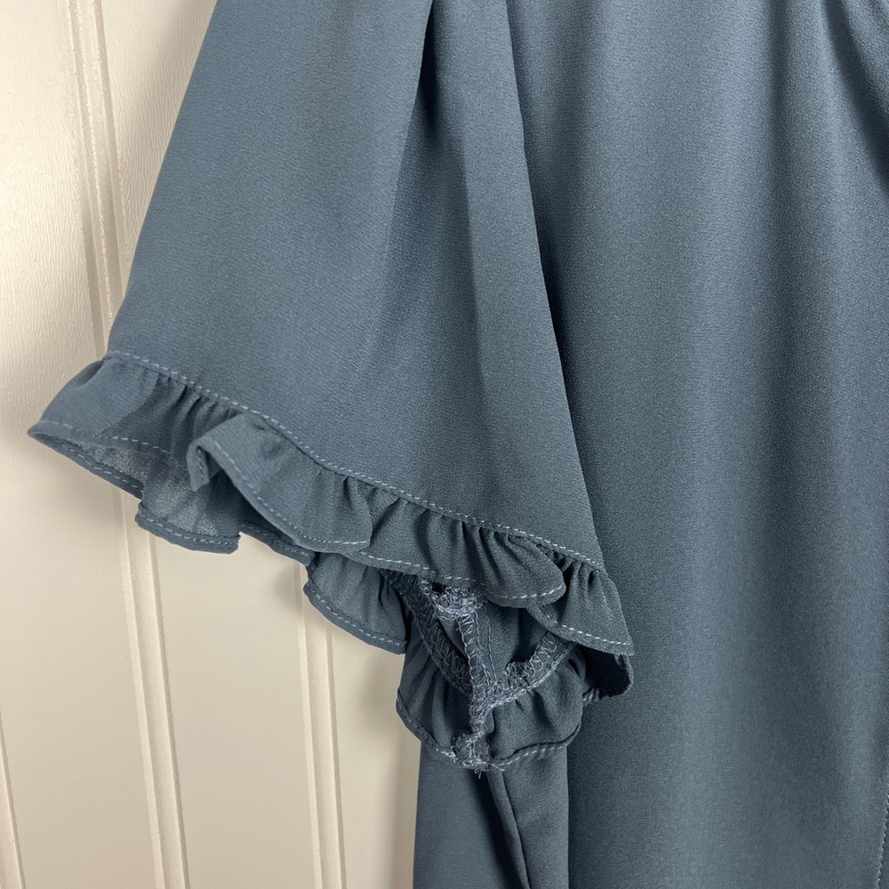 Tahari Deep Slate Blue Top - Small - Picture 10 of 13